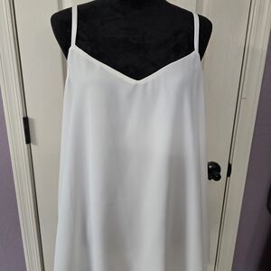 Elegant White Women's Slip Dress